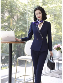 女式短款兩?？畚餮b藏藍(lán)色