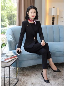 女式短款三?？畚餮b黑色